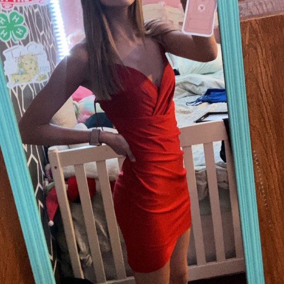 Windsor Vibrant Red Mini Dress - Picture 2 of 6